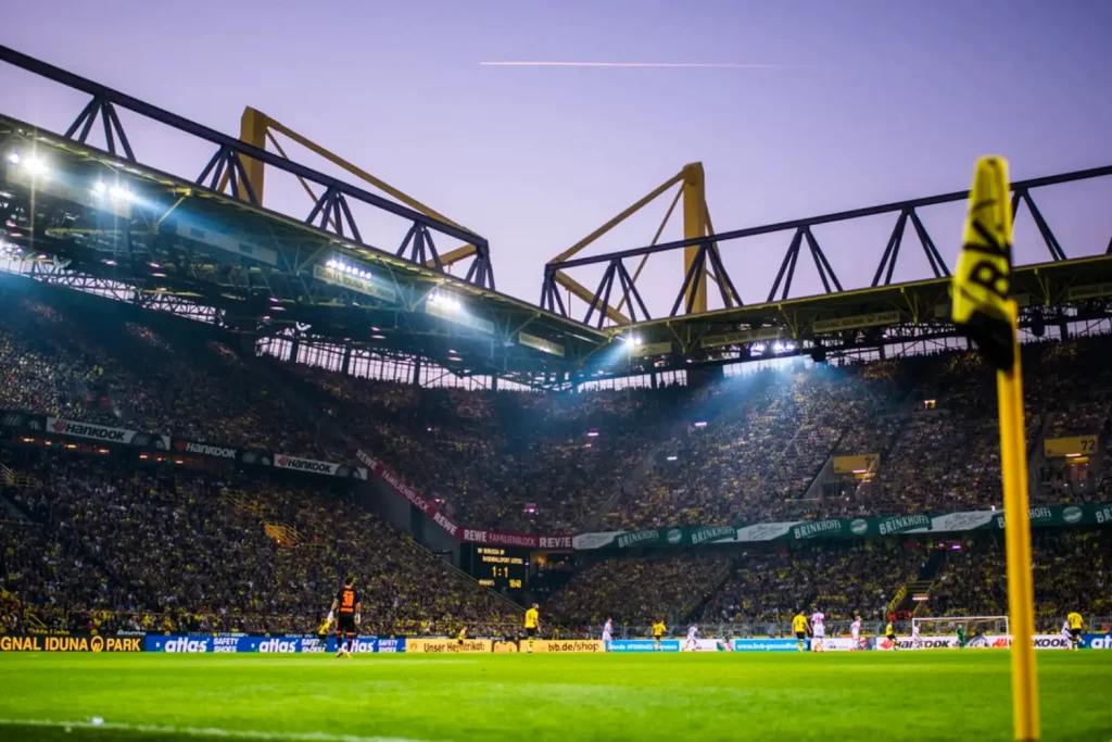 Inside Borussia Dortmund stadium
